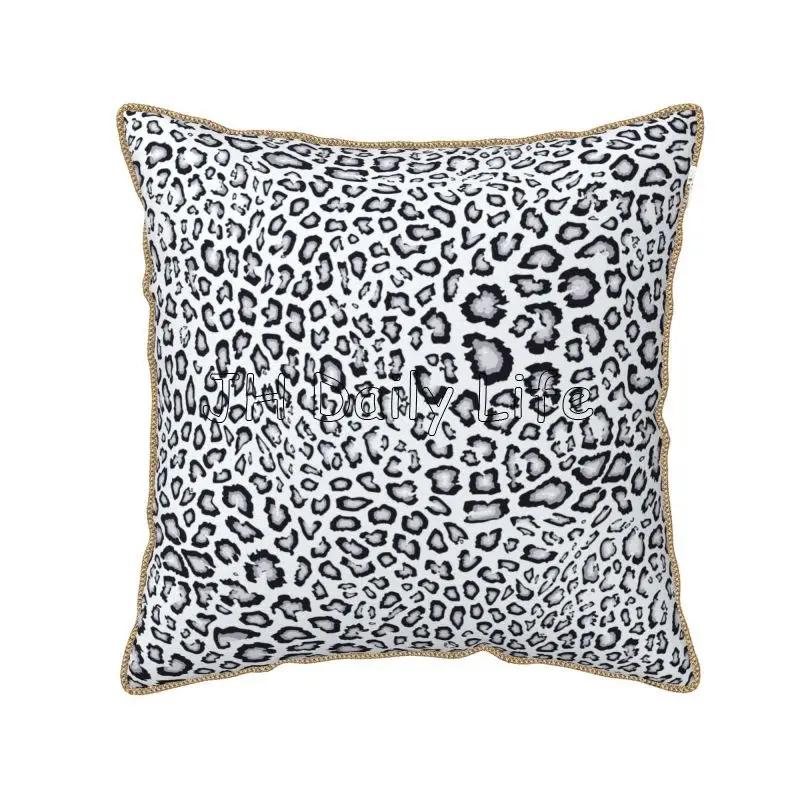 Federa Cuscino Morbida in Velluto Finta Pelliccia Stampa Leopardo 45x45 cm Marrone Nero Federa Cuscino Ghepardo per Divano Letto Camera da Letto Casa