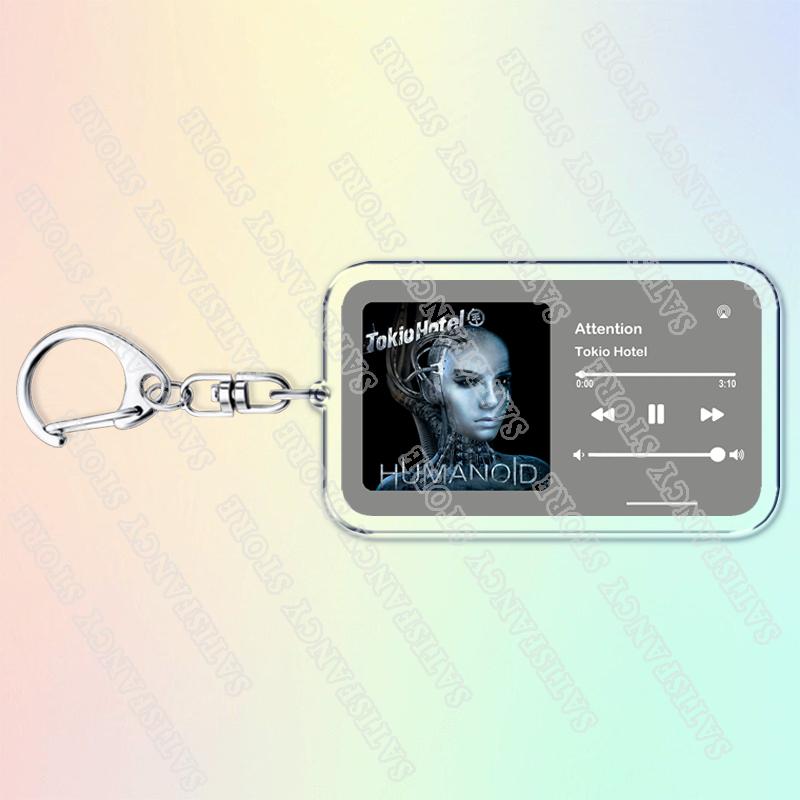 Portachiavi Musicali Tokio Hotel per Donne Accessori Borsa Automatico Schrei Monsoon Tom Bill Kaulitz Canzoni Portachiavi Gioielli Regali per Fan