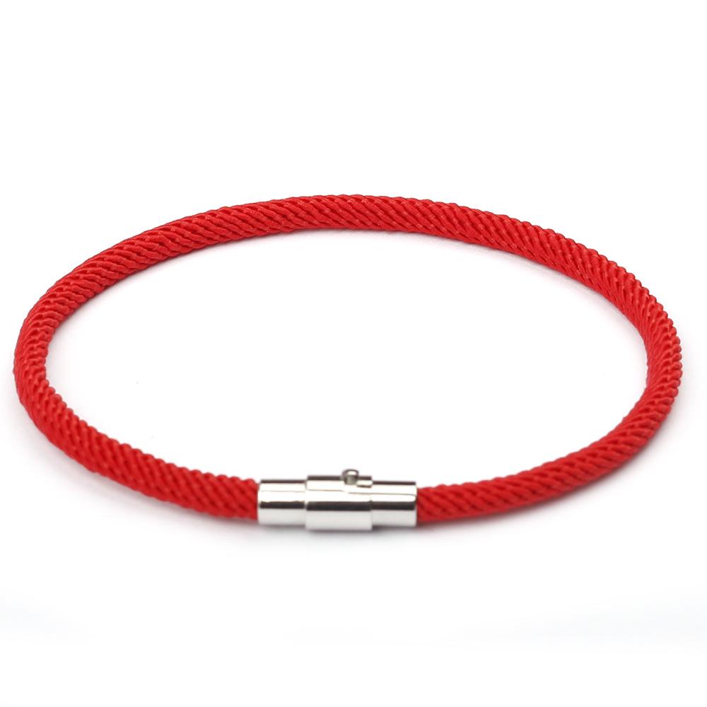 VOQ New Magnetic Clasp Bracelet Bangle Lucky Red String Bracelets for Couple Valentine's Day Romantic Jewelry Gift Wholesale