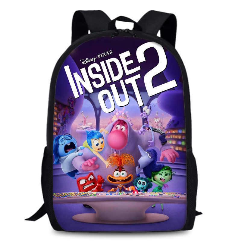 Spacious 15-inch Inside Out 2 Backpack Durable Oxford Cloth School Book Bag