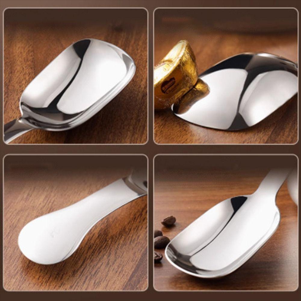 Easy To Clean Coffee Scoop Stainless Steel Rice Spoon High-quality Powder Spoon  for Kitchen Tools