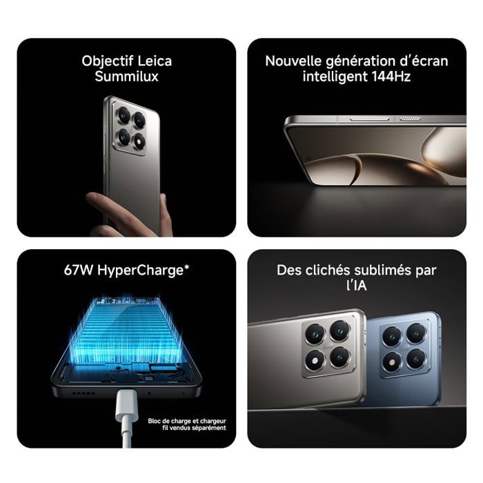 Xiaomi 14T 12 GO + 512 GO Noir