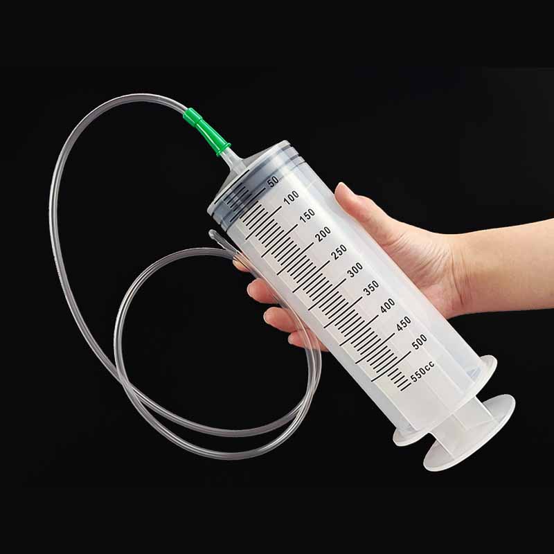 Strzykawki o dużej pojemności Pompa olejowa Strzykawka 100/300/550ml z wężem 1m Pompa do karmienia zwierząt Pompa dozująca Hydroponika Składniki odżywcze Duża strzykawka