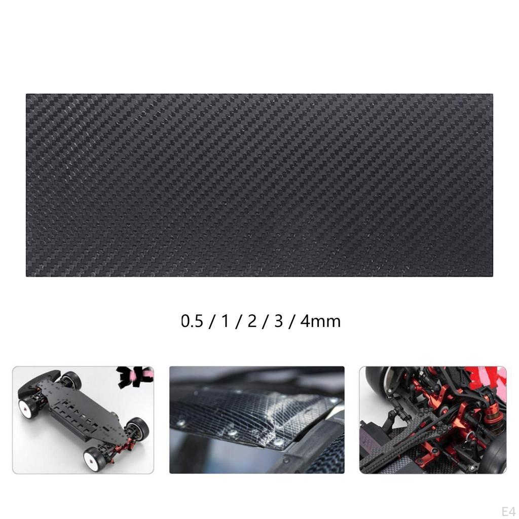 200x250mm 3 Sheet Shock Resistance Matte Surface Carbon Fiber Board Weave Panel for DIY