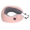 Travel Neck Pillow U Shaped Press Inflatable Head Rest Cushion with Storage Bag for Traveling
