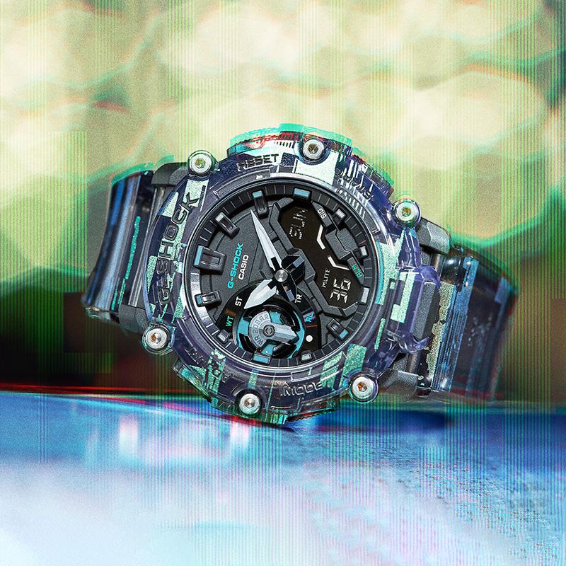 Casio G-Shock Dual Display Sports Waterproof Watch Quartz Movement Resin Strap Unisex watches Green GA-2200NN-1APR