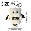 Flauschige Cartoon-Katze Plüschtier Spielzeug Schwarz und Weiß Schlüsselanhänger Plüschtier Rucksack Anhänger