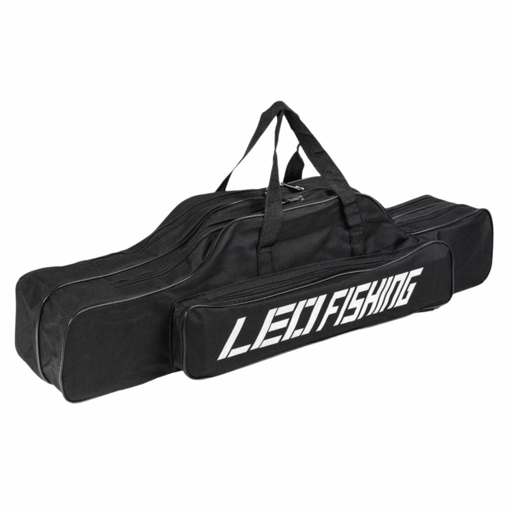 Double Layered Fishing Pole Bag Oxford Fabric Fishing Rod Case Fishing Rod Bag Outdoor Fishing