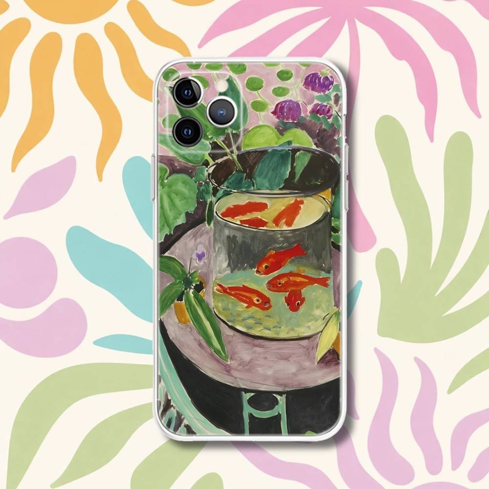 H-Henri Matisse Paintings Art Phone Case For iPhone 17,16,15,11,12,14,13 Pro Max Plus Mini X,XS,XR,7,16E Air Transparent Fundas