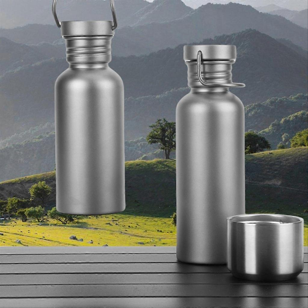 Titanium Water Bottle 600ml - Ultralight, Leak-Proof, Sport Bottle