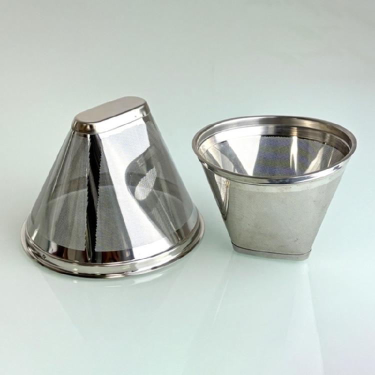 Stainless Steels Coffee Filter Fine Mesh Cone Shape Strainer Easy Cleaning Compatibles with Various Brewing Accessories