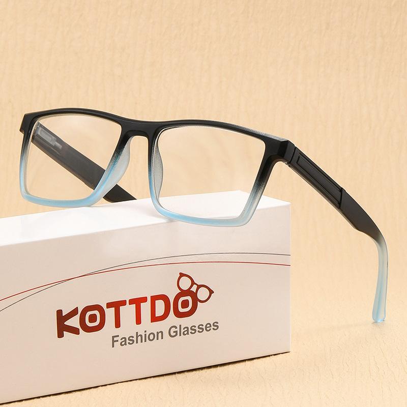 Gradient Blue Reading Glasses For Men Women Fashionable Presbyopia Glasses Personalized Retro Ultra Light Computer Eyewear +1.0+1.5+2.0+2.5+3.0+3.5+4