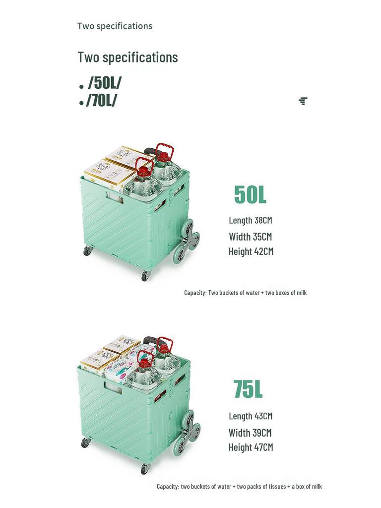 Kompaktní skládací nákupní vozík na schody a pro doručování