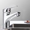 Chrome Bathroom Basin Faucet Single Hole Deck Mount Mixer Faucet Kitchen Sink Hot and Cold Water Faucet with G1/2 Hose