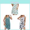 Floral Print Sleeveless Dress With Cottonlike Fabric For Casual Summer Wear