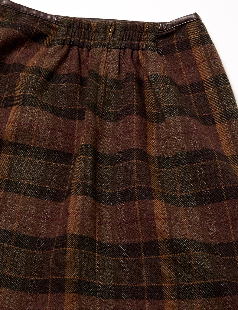 JILL by JILL STUART Women's Yorimoku Check Mini Skirt, Brown, Size S (125-9220013), Size S (equivalent To Japanese Size S)