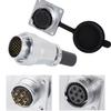 ZHQCN WS28 TQ/Z Industry Automotive Aviation Connector M28 2 3 4 7 10 12 16 17 20 24 26 Pin Panel Mount Male Plug Female Socket