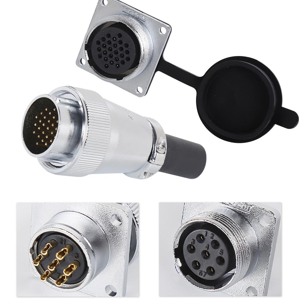 ZHQCN WS28 TQ/Z Industry Automotive Aviation Connector M28 2 3 4 7 10 12 16 17 20 24 26 Pin Panel Mount Male Plug Female Socket