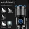 Mini Flashlight High Power Rechargeable LED Flashlight Waterpoof 16340 Battery Torch 3000LM  Tactical Lantern Multi Functional Zoom Mini Flashlight