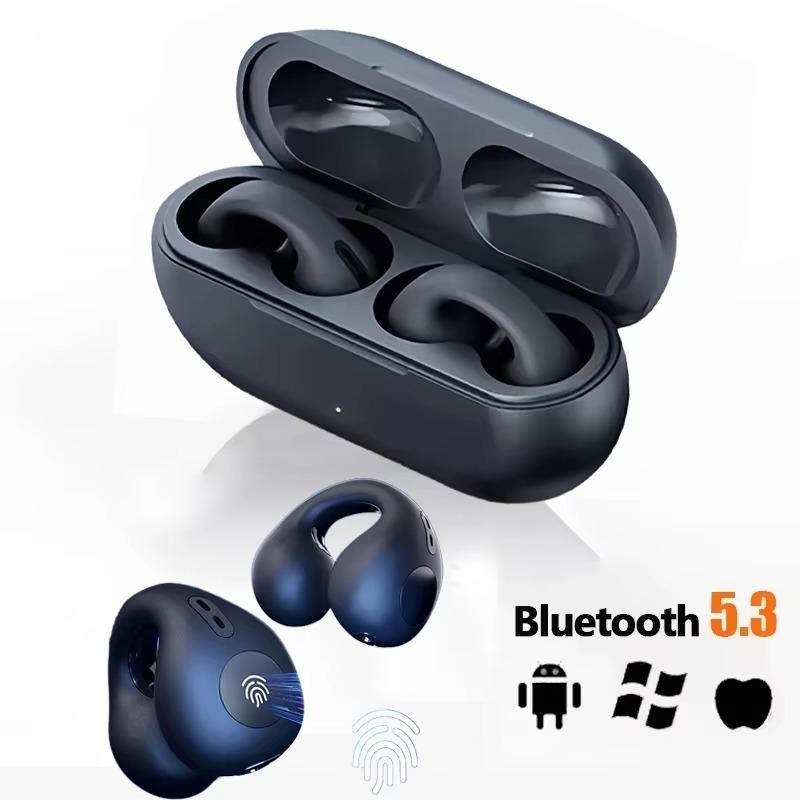 Bluetooth 5.3 Earphones Wireless Ear Clip Headphones HIFI Stereo Noise Reduction Earbuds Waterproof Headsets for Xiaomi Samsung