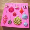 Cake Craft Accessories Christmas Ball Shape Handmade Creative Silicone Mould Christmas Ornament Fondant Cake Mold Emboss Cutter