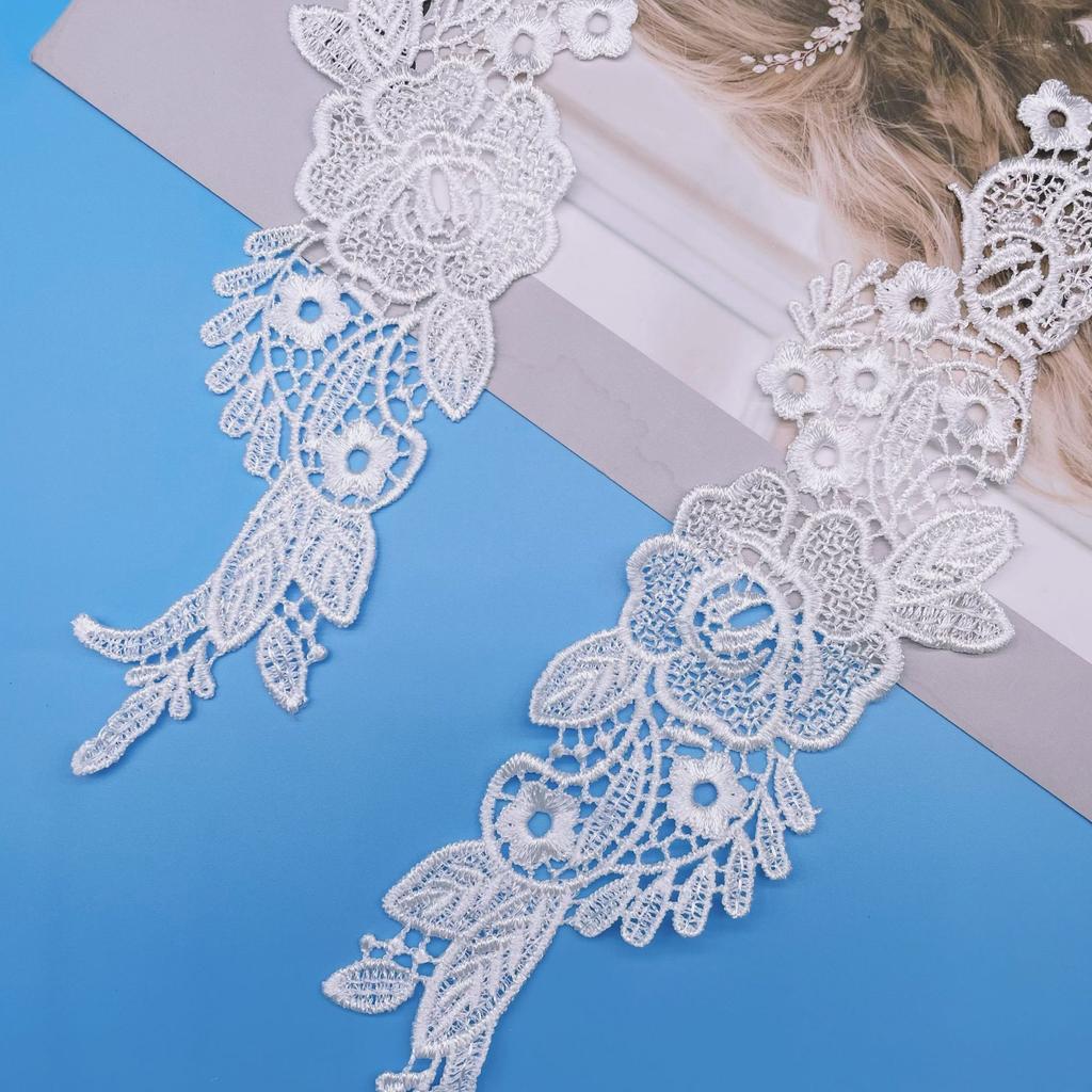 Clothing Lace Polyester Light To Flower, Hollow Water-Soluble To Flower, Water-Soluble Lace Flower Sticker Clothing Collar Flower Piece