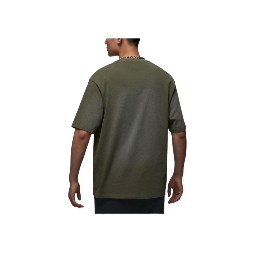 Jordan Flight Essentials 85 Wygodny Pulower z Okrągłym Dekoltem Krótki Rękaw Męskie T-Shirty Średni-Oliwkowy FZ1915-222