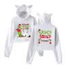 Women's Fashionable Casual Long Sleeve Hooded Printed Sweatshirt