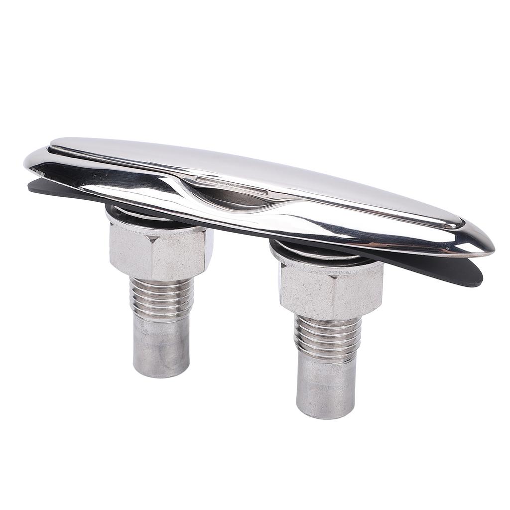 6 Inch Pull Up Cleat 316 Stainless Steel Flush Mount Retractable Boat Cleat Heavy Duty Marine Dock Cleat for RV Yacht