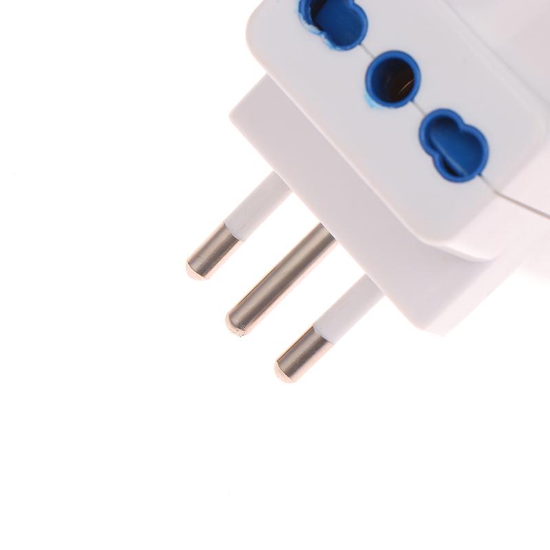 1 Piece 3 Ways Socket Italy Travel Plug Adapter Multi Port Outlet Italian Standard 10A 250V Home Appliances
