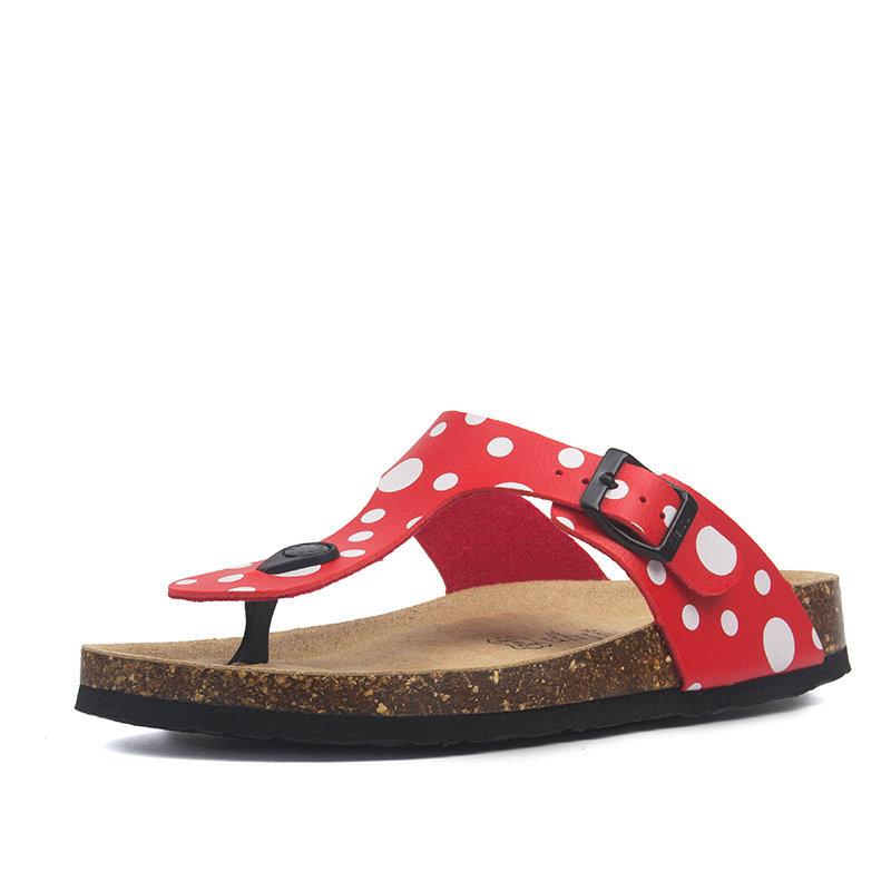 Fashion New Summer Cork Slippers Shoe Women Casual Mixed Color PU Flip Flops Holiday Beach Slides Flat With Plus Size 35-45