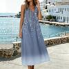 Sleeveless U Neck Floral Print Maxi Dress with Pockets and Side Slit for Women Casual Dresses for Women Summer Dresses for Women Sundresses for Women
