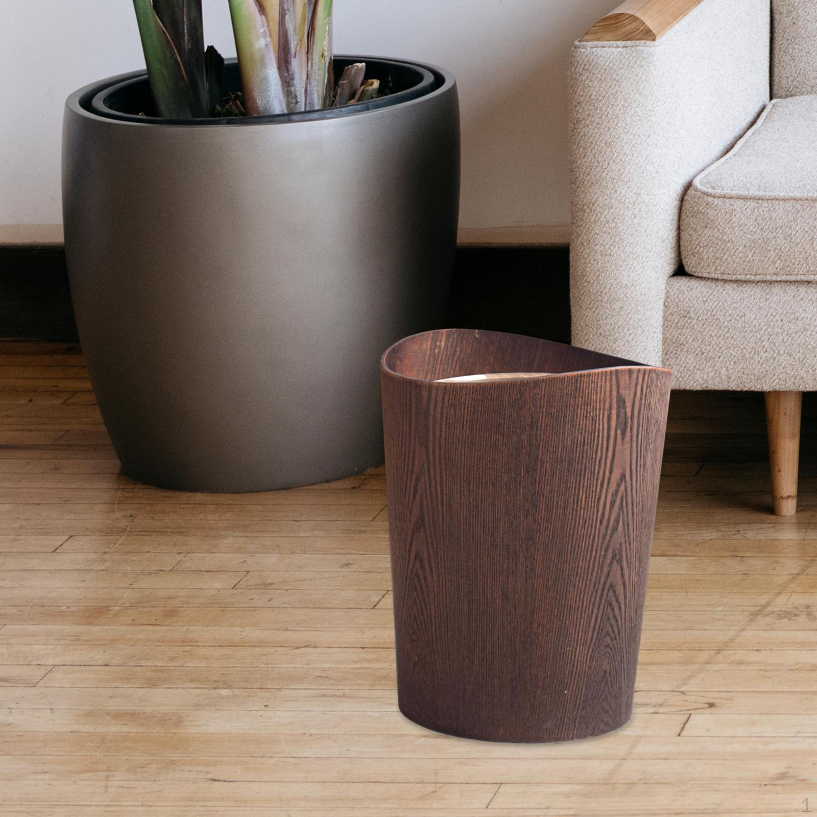 

Бытовой мусорный бак, кухонная мусорная корзина, декоративный деревянный мусорный бак, Dark Walnut