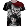 Summer Round Neck 3D Joker Resurrection Night Print Top Fashionable Casual Short Sleeved Men's T-shirts