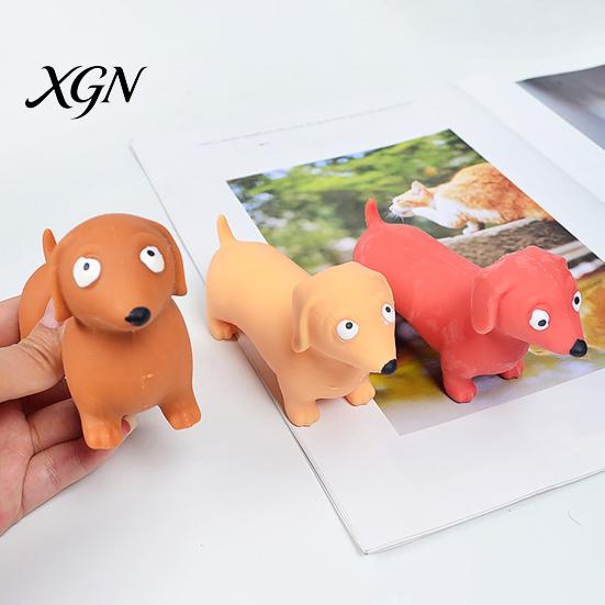 Dackel Quietschespielzeug Mini Stressabbau Simulierte Hunde Fidget Sensorisches Gadget Weiche Dehnbare Tierform Haus Büro Schreibtisch