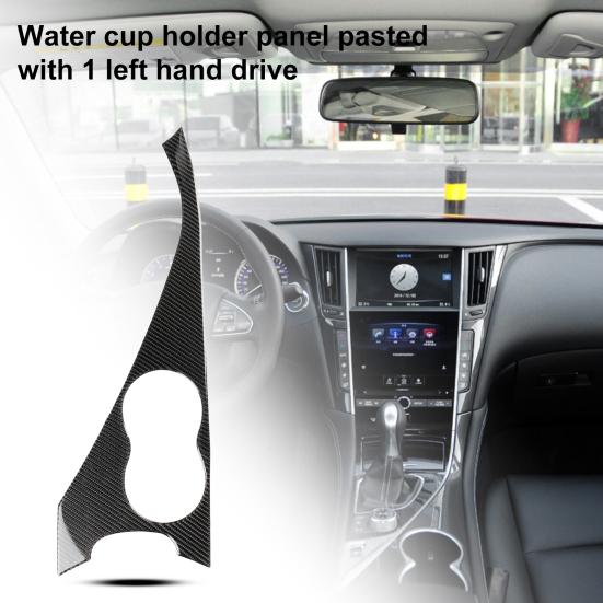 

Center Console Panel Sticker Eco- Non-fading Carbon Fiber Water Glass Panel