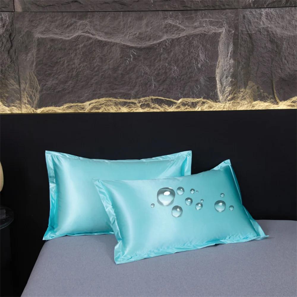 Waterproof Silk Silky Stain Pillowcase Silky Pillowcase Natural Silk Pillowcase Mulberry Silk Pillow Case Bedbug Proof & Allergy
