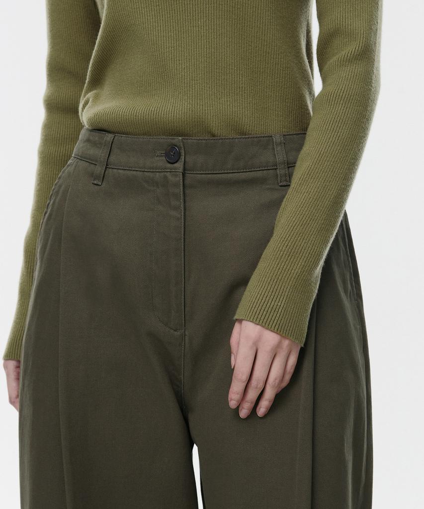 MUSINSA STANDARD WOMAN Women'S Ribbed Slim Turtleneck Knit [Light Moss]