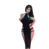 Sex Underwear Sexy Solid Color Neck Sleeveless Hollow Side Split High Waist Tights Dress Women