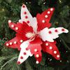 New Large Artificial Poinsettia Flower Sequins Sparkling Simulation Flowers Glitter Sequins Flower New Year Festival