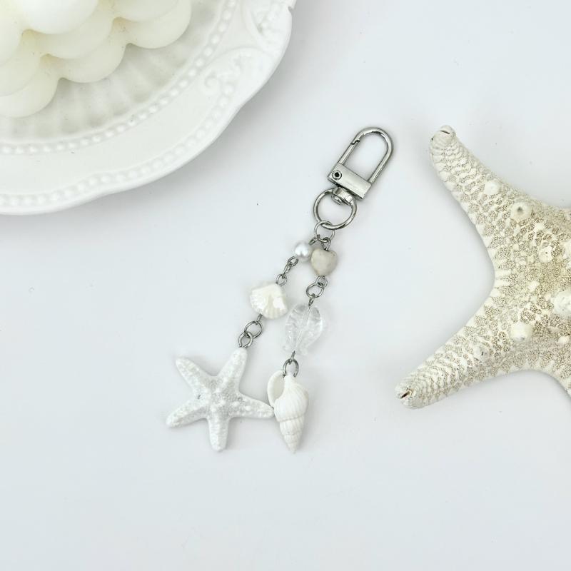 

Цветная ракушка, ракушка, морская звезда, бусина, брелок, подвеска для рюкзака, цепочка для мобильного телефона, шнурок, мультяшный, милый, подвеска для сумки, украшение, подарки