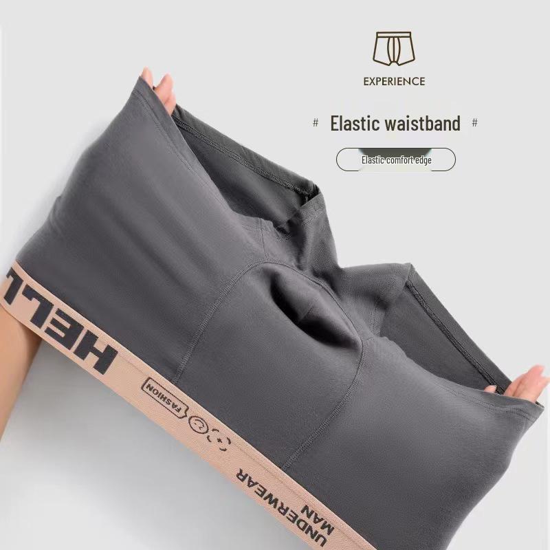 Men’s Antibacterial Boxer Briefs: Comfortable, Breathable, Plus Size, Flat Leg Shorts