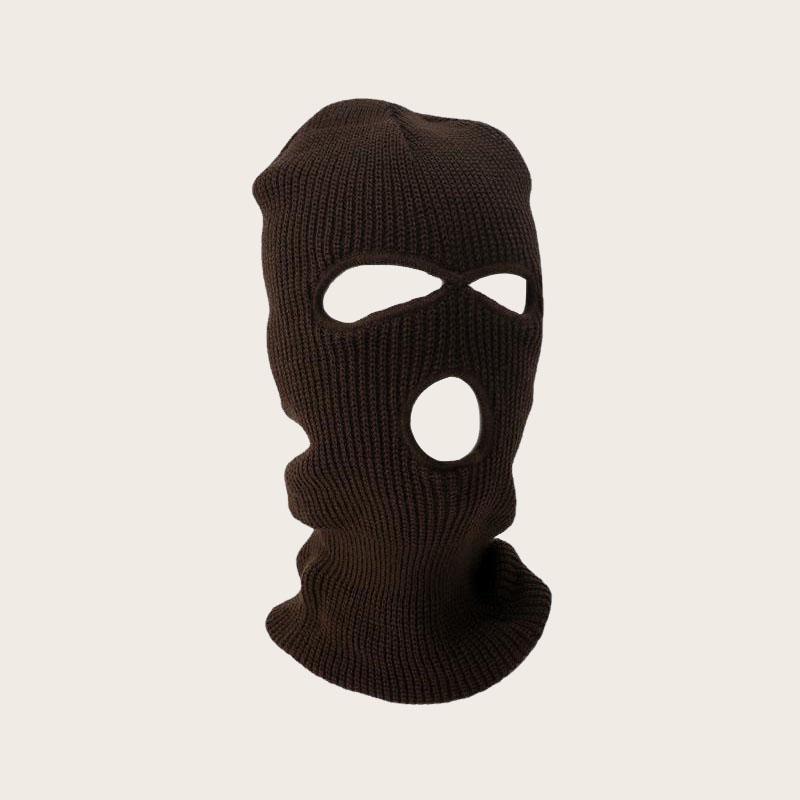 2026 New Black White 3 Hole Full Face Ski Mask Balaclava for Men Women Army Tactical CS Windproof Knit Beanies Winter Warm Caps