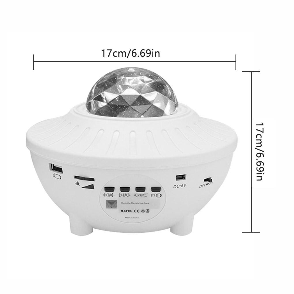 Projector Light RGB Starry Projector Lamp Remote Control Music Projecting Light 2x3W