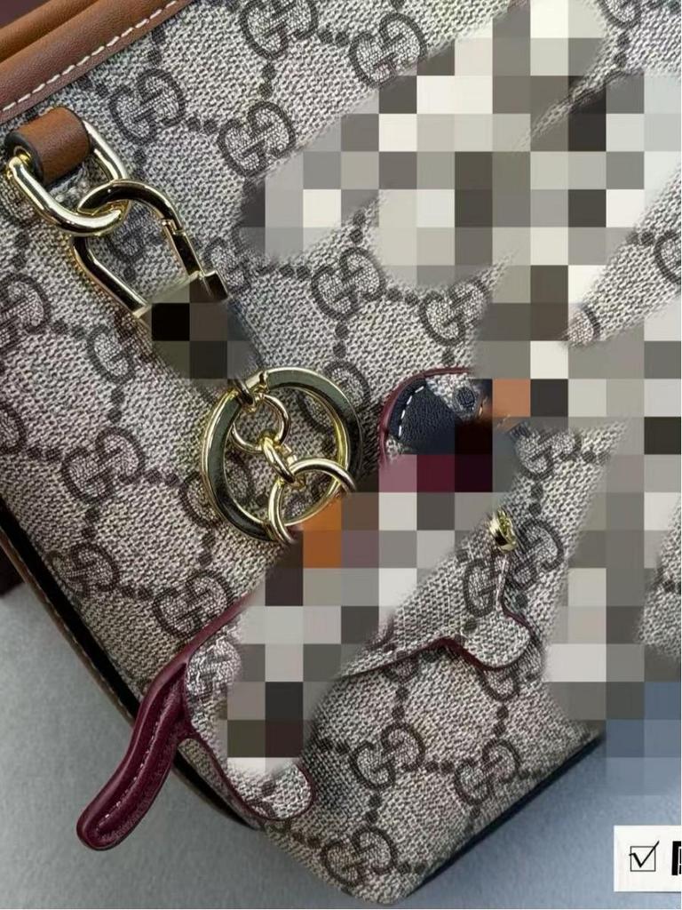 2025 Spring Vintage Monogram Crossbody Medium Bucket Bag - Double GG Series (No Charm)