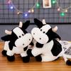 Realistic Plush Cow Toy Soft Stuffed Animal with Black & White Spots Cuddly Companion Birthday Gift for Boys Girls
