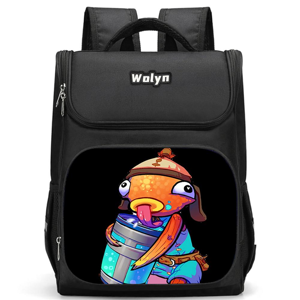 FORTNITE Cartoon Kids School Bag, Large Capacity & Multi Compartment Durable Backpack for School & Daily Use,Boys&Girls Age 5-10