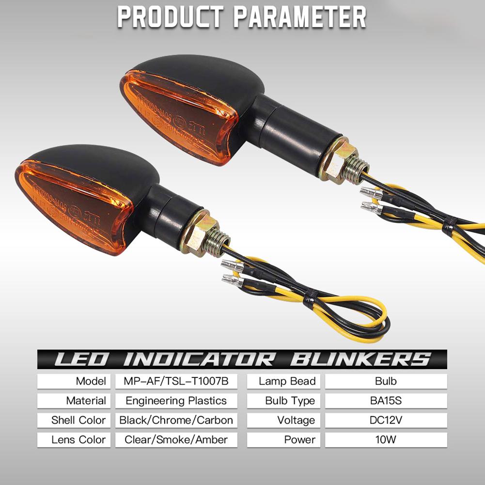 2PCS Super Bright Motorcycle Turn Signal Indicators Lights Front Rear Brake Lights Waterproof For DC12V Motorbike Scooter Quad Cruiser Off Road