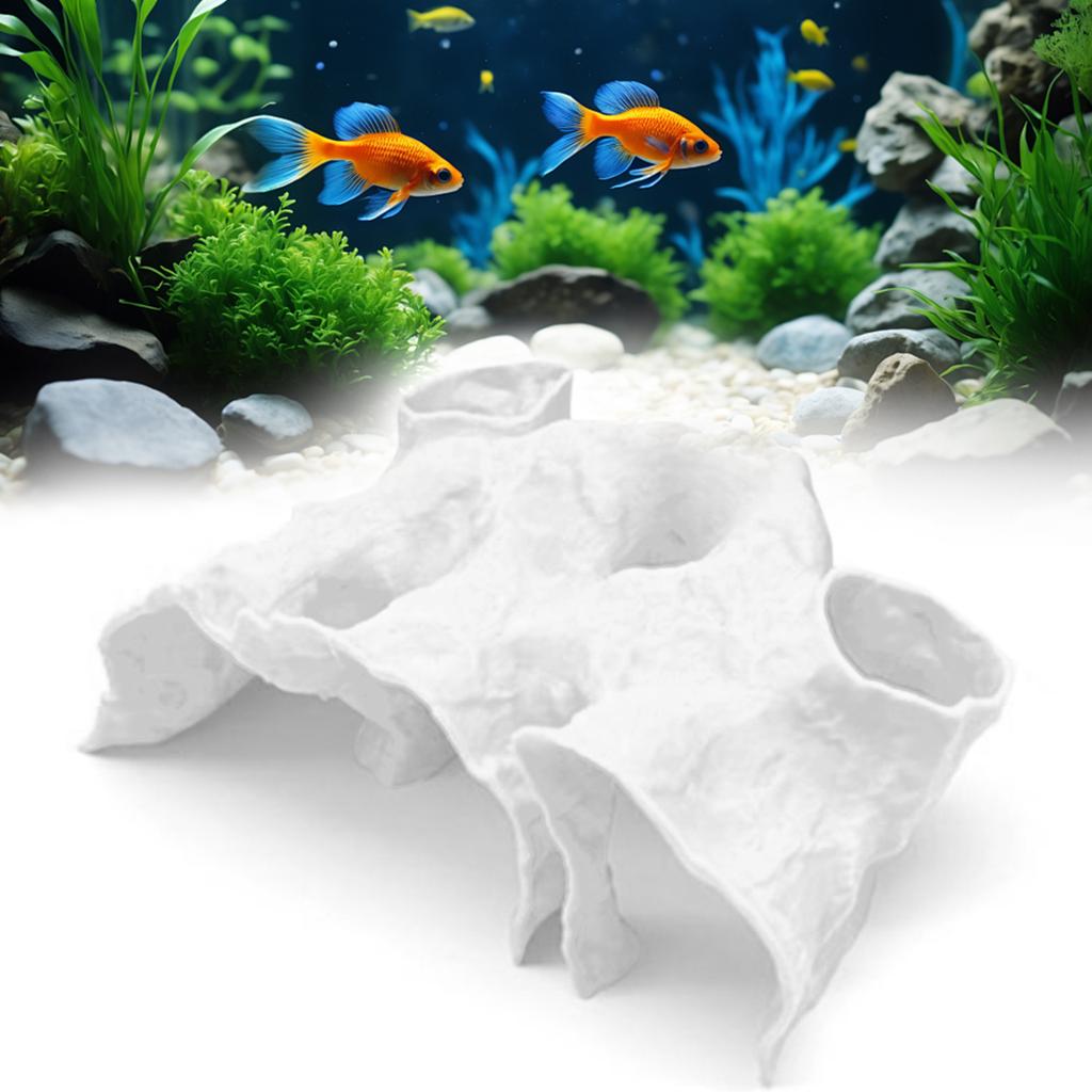 Aquarium Decor Gravel Tunnel Cave Ornament with Natural Curve Design for Fish Tank Habitat Enhancement