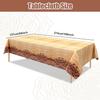 3Pcs Brown Wood Grain Tablecloth, 54 X 108 Inch Camping Plastic Table Cover, Disposable Wood Slice Tablecloth for Lumberjack Woodland Camo Hunting